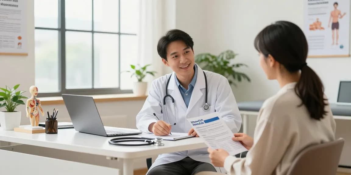 Consultation about MiraviGLP retatrutide in a medical office, showcasing patient engagement and healthcare professionalism.