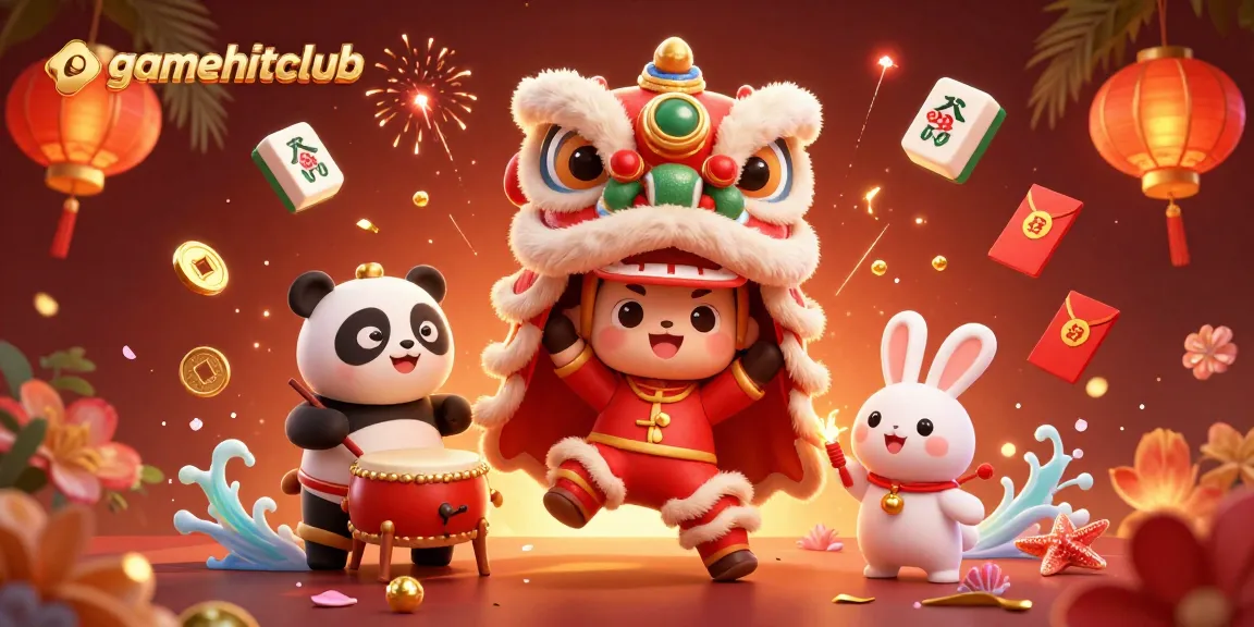 Experience the thrill of gamehitclub with dynamic 3D casino elements and vibrant characters celebrating.
