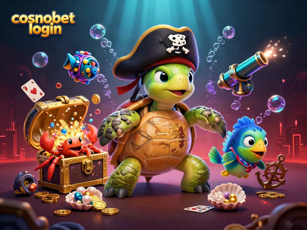 Engage in fun with Cosmobet login while exploring a vibrant underwater casino scene.