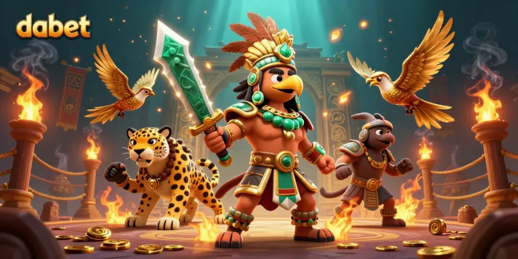 dabet offers thrilling casino action with a vibrant 3D Aztec themed gambling arena.